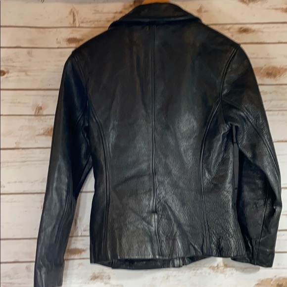SOLD Wilsons black leather jacket - Picture 7 of 7
